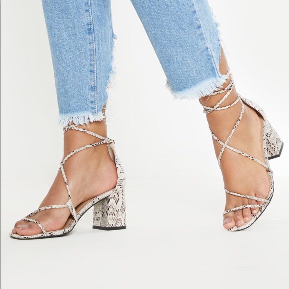 Snake Print Block Heel Sandal
Size: 7